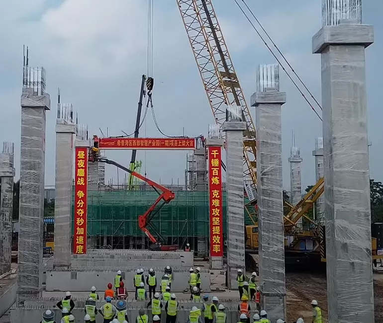 19 juillet 2024, 600000 mètres carrés, l'installation du faisceau supérieur du projet Shein a été achevée